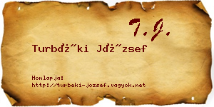 Turbéki József névjegykártya